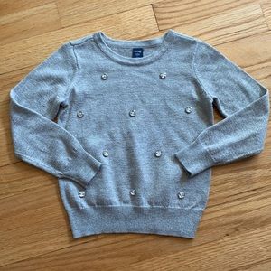 Baby Gap Toddler Gem Sweater 4T Grey Beaded